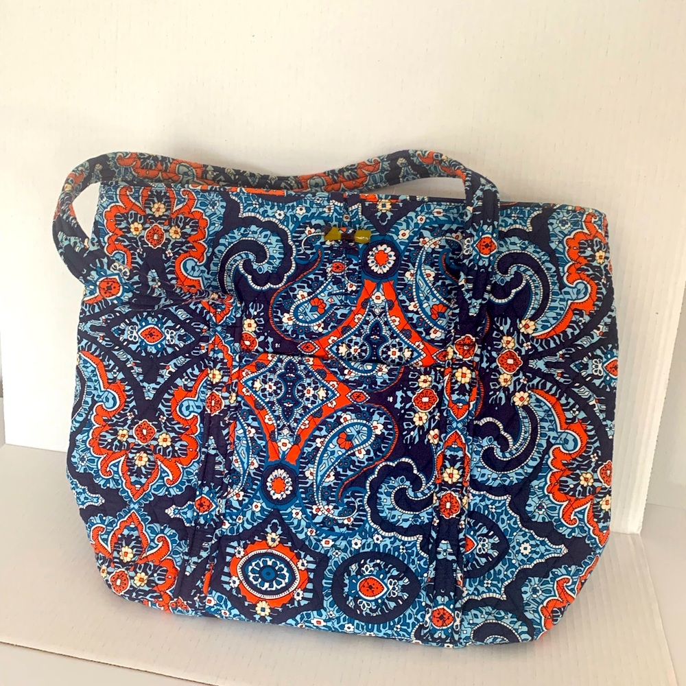 Vera Bradley women’s blue & orange large tote purse